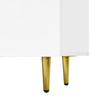 TV Entertainment Cabinet Unit with 4 Doors & Metal Legs for Living Room White