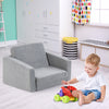 2-in-1 Toddler Fold out Couch Kids Single Convertible Sofa to Lounger Couch