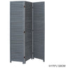 3 PANELS FOLABLE ROOM DIVIDER WALL FOLDING PARTITION WOOD SLATS PRIVACY SCREEN
