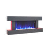 52inch 2kW Electric Fireplace Suite Remote WIFI Control 7 Media Flame Side Lamp