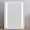 LED Illuminated Bathroom Mirror Cabinet Clock Shaver Socket Touch Sensor