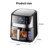 10.5L Air Fryer Cooker Ovens Low Fat Healthy Oil free Frying Kitchen Grill Set