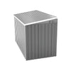 UK Grey XL 210cm Galvanized Steel Garden Lockable Storage Bike Tool Shed House