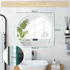 Half Circle LED Bathroom Mirror w/ Touch Switch & 3-Color Lights