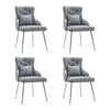 Upholstered Leisure Sofa Chair Velvet Armless Accent Chair Ergonomic Backrest UK