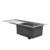 Large Deep Single Bowl Square 304 Stainless Steel Kitchen Sink w/ Drainer Kit UK