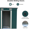 Garden Storage Shed Metal Outdoor Box w/ Base for Backyard Bike Tool 4ft-10ft