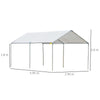 3m x 6m Heavy Duty Carport Garage Car Shelter Galvanized Steel Open Tent