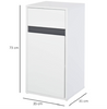 Modern Side Cabinet White Slim Storage Cupboard Small Narrow Drawer Shelf Unit