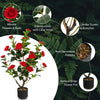 2 Pack Artificial Camellia Tree Faux Flower Plant Artificial Tree Home Decor