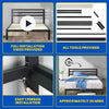 Single Metal Bed - 3ft Metal Platform Bed Frame Inc Headboard Footboard