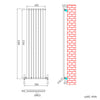 Horizontal Vertical Radiator Flat Panel Oval Column Heating Rad 1800/1600/600