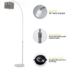 Metal Floor Lamp 131-186cm Bright Standing Lamp for Living Rooms Reading Lamp