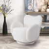 Teddy Velvet Single Swivel Cuddle Chair Accent Armchair Padded Seat Leisure Sofa