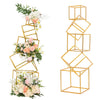 Geometric Metal Frame Flower Stand Pedestal Rack Wedding Centerpiece Stage Deco