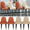 2PCS Dining Chair Upholstered Accent Chair Kitchen Formal Elegant Leather Seat