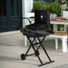 Garden Barbecue Smoker Burner Charcoal Grill Thermometer Outdoor Cooking Folding