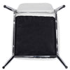 White Faux Leather Padded Dining Chair Meeting Chair Home Office Seat Metal Legs