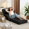 Floor Folding Chair 14 Positions Adjustable Floor Lazy Chair with Armrest Single