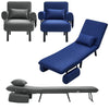Futon Folding Single Sofa Bed 3-in-1 Sofa Recliner Lounger Accent Chair Armchair