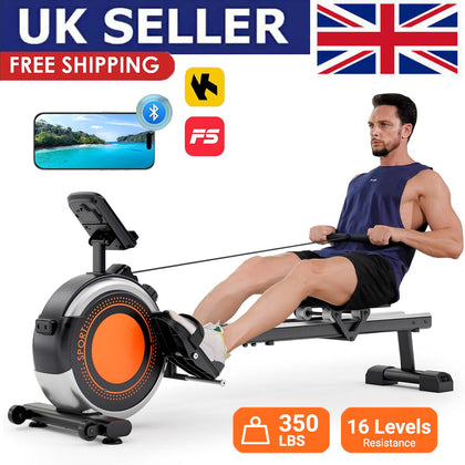 16 Levels Magnetic Rowing Machine Rower with LCD Home Gym Body Fitness Cardio