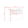 Modern 100cm TV Unit Cabinet Stand Matt Body & High Gloss Door with LED Lights