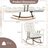 Nursery Rocking Chair w/ 5-level Adjustable Backrest-White