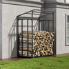 S/M/L Metal Firewood Fire Log Rack Wood Storage Rack Holder Indoor Outdoor Cover