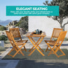 5PCS Acacia Wood Outdoor Dining Set Folding Table w/ 4 Chairs Patio Garden Patio