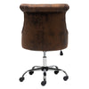 Faux Leather Office Chair Vintage Computer Desk Chair Swivel Adjustable Height