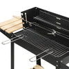 Rectangular BBQ Barbecue Steel Charcoal Grill Outdoor Patio Garden Wheels