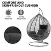 Hanging Egg Chair Indoor Outdoor Swing Chair Hammock with Cushion-Max Load 150kg