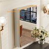 UK Bathroom Mirror Cabinet Wall Mount Vanity Mirror Shatter-proof Cosmetic Stand