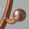 Wooden Coat Rack Freestanding Hallway Tree Rack With Sphere Base and 8 Hooks
