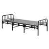 Guest Dorm Single Sleeper Folding Bed Steel Frame Base Curved Headboard Portable