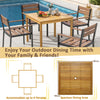 4-Person Large Square Dining Table Outdoor Acacia Wood Patio Bistro Table