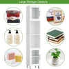 Tall Bathroom Storage Cabinet Freestanding Tower Cabinet w/ 2 Open Shelves