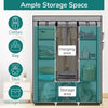 Fabric Canvas Wardrobe With Hanging Rail Shelving Clothes Storage Large Cupboard