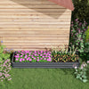 Garden Raised Flower Bed Outdoor Trough Galvanise Frame Plant Vegetables Planter