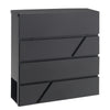 GREY LARGE LETTER BOX POST MAIL BOX WALL MOUNTED POST BOX LOCKABLE WITH KEYS