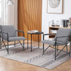 Padded Armchair Leisure Chair with Metal Frame for Living Room Bedroom Office