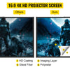 VEVOR Tripod Projector Screen with Stand 70 inch 4K HD 16:9 Home Cinema Portable