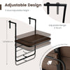 Folding Balcony Railing Table Space-Saving Patio Hanging Table Side Table