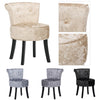 Soft Dressing Table Chair Vanity Makeup Stool Dining Seat Pouffe with Wood Legs