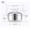 3X Insulated Cold Hot Pot Set Stainless Steel Food Warmer Container 5L 7.5L 10L