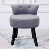 Bedroom Dressing Table Stool Velvet Padded Seat Wooden Legs Makeup Vanity Chair