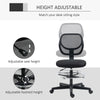 Tall Office Chair Draughtsman Chair with 360° Wheels for Standing Desk Black