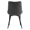 Set of 2 Faux Leather/Suede Dining Chairs Metal Legs Reception Restaurant Chair