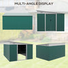 Large Metal Garden Shed 11 x 9ft Outdoor Tool Storage House Lockable Double Door