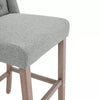 2x Linen Padded Breakfast Bar Stools Kitchen Pub Barstools Counter High Chair
